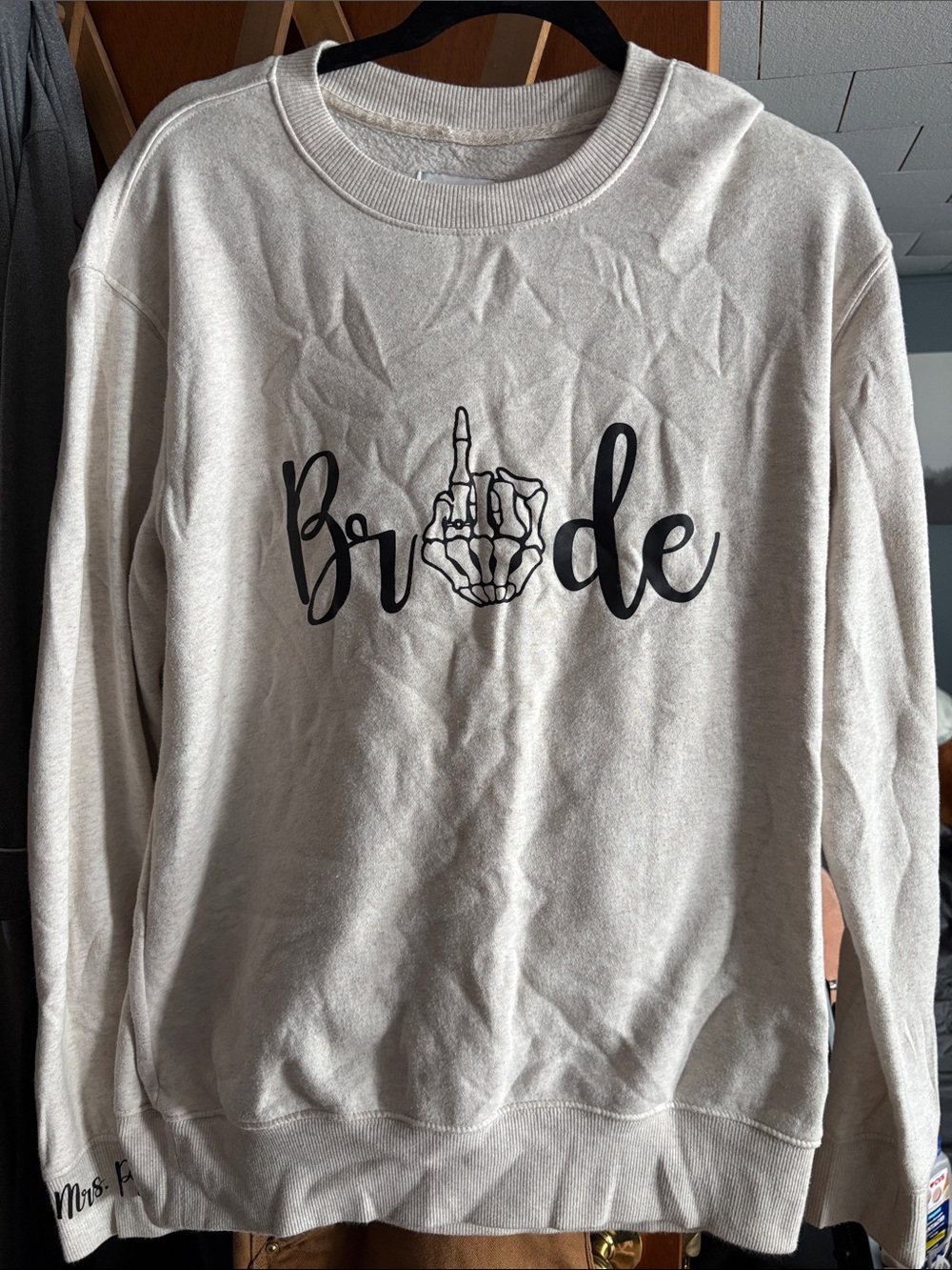 Goodfellow & Co Light Gray 'Bride' Graphic Crewneck Sweatshirt